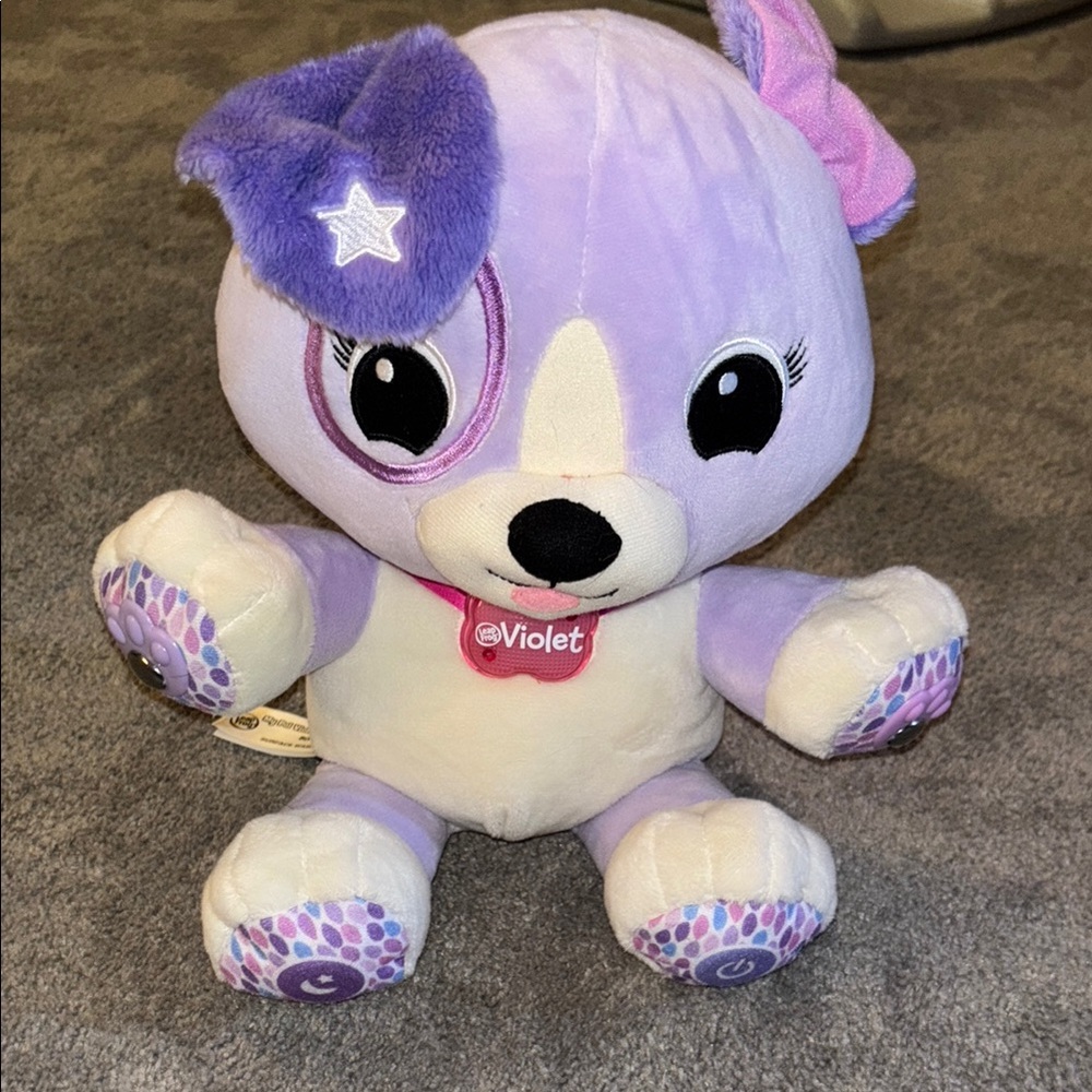 Violet Interactive Plush Toy - Purple and Cream